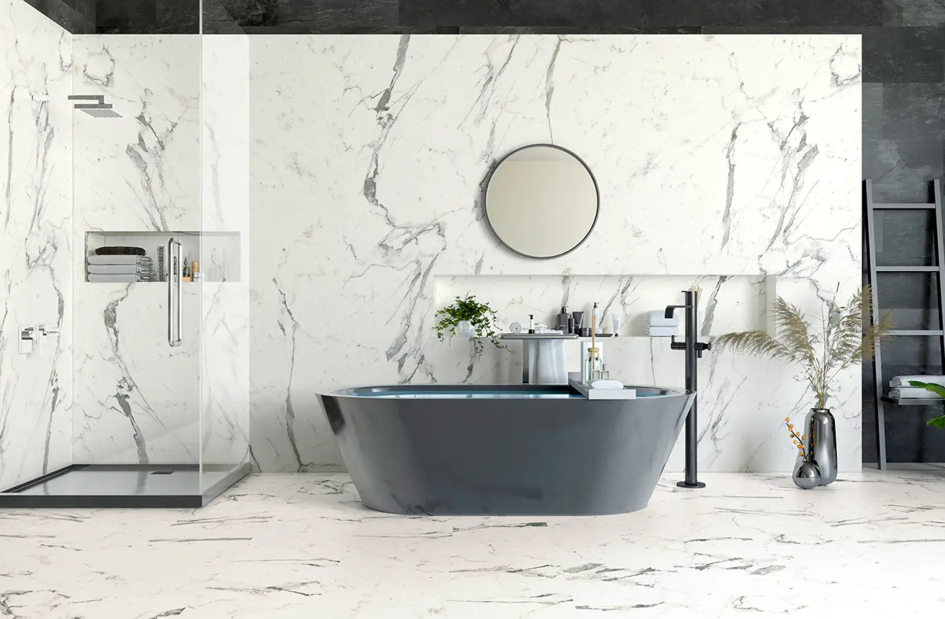 Classen Wandverkleidung Vario Marble white 255 x 120 cm x 3 mm