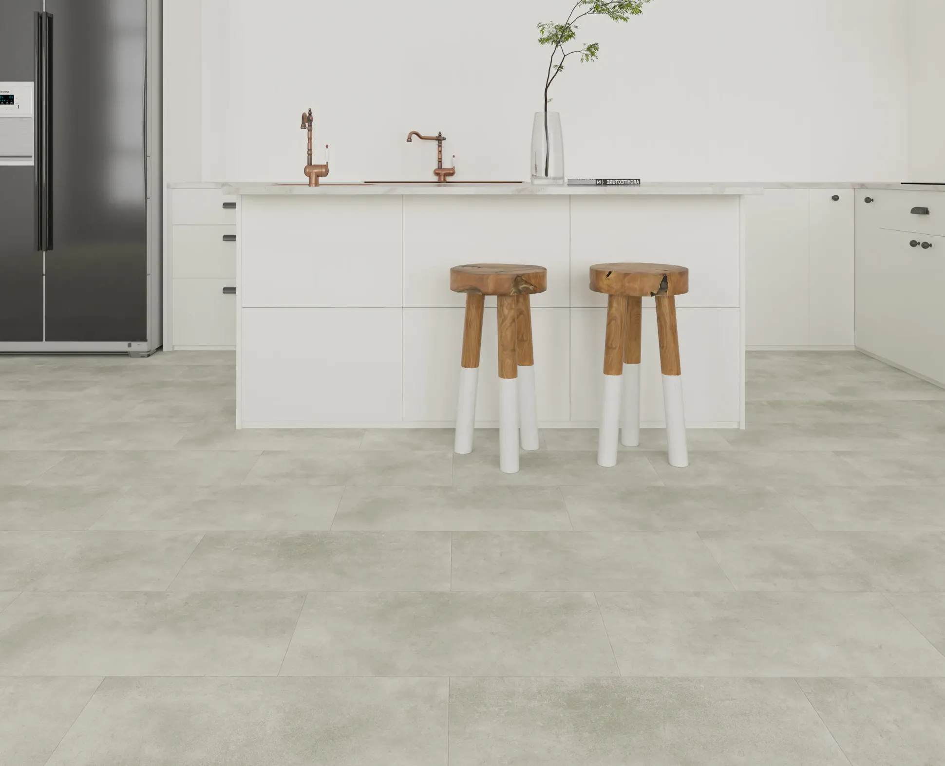 Decoflooring Vinylboden Fliese Alicante hell