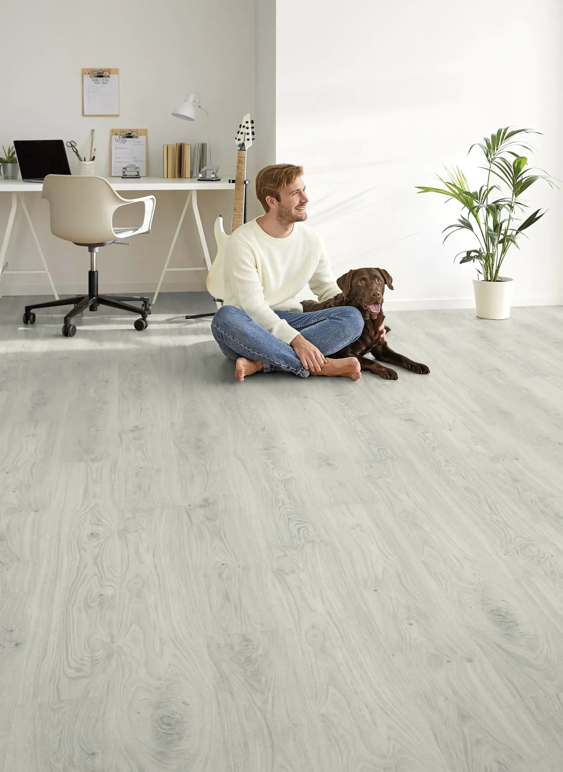 Decolife Vinylboden mit Trittschalldämmung Freestyle AccesOak Silver