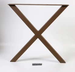 Dieda Tischbein X-Form rostoptik Maße: 71,0 x 70,0 x 10,0 cm