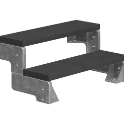 Dolle Außentreppe Gardentop 2 Stufen anthrazit ohne Geländer, Breite 80 cm, Trimax