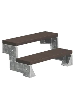 Dolle Außentreppe Gardentop 2 Stufen ohne Geländer, Breite 100 cm, Trimax, braun