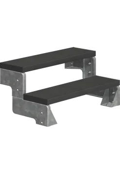 Dolle Außentreppe Gardentop 2 Stufen ohne Geländer, Breite 100 cm, Trimax, anthrazit