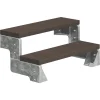 Dolle Außentreppe Gardentop 2 Stufen dunkelbraun ohne Geländer, Breite 80 cm, Trimax,