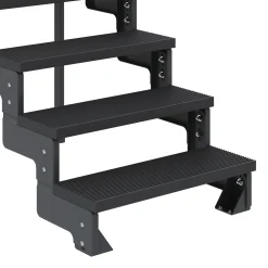 Dolle Außentreppe Gardentop 2 Gitteroststufen 80 cm inkl. einseitigem Geländer anthrazit