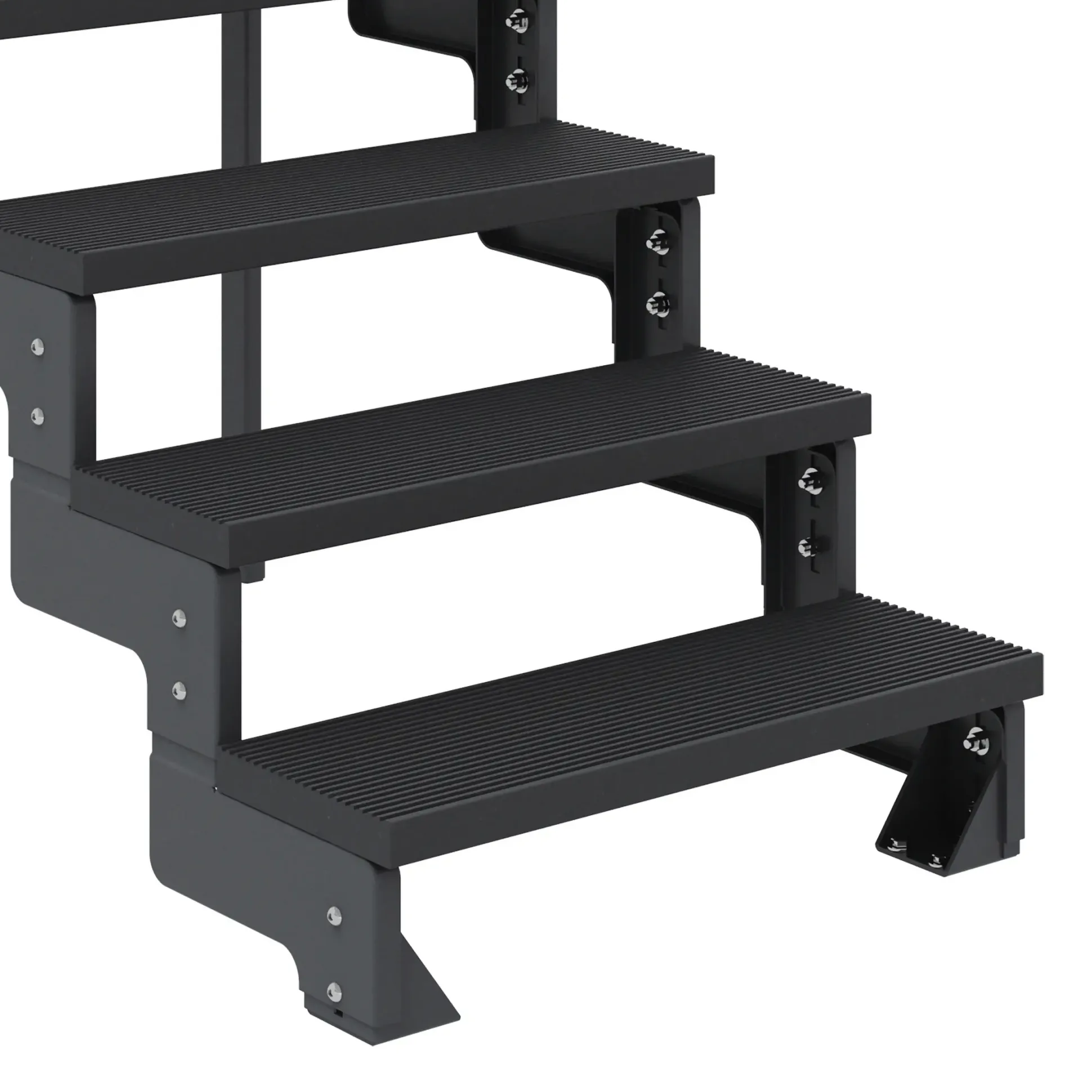 Dolle Außentreppe Gardentop 2 Gitteroststufen 80 cm inkl. einseitigem Geländer anthrazit
