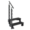 Dolle Außentreppe Trimax Gardentop 2 Stufen 80 cm inkl. einseitigem Geländer anthrazit