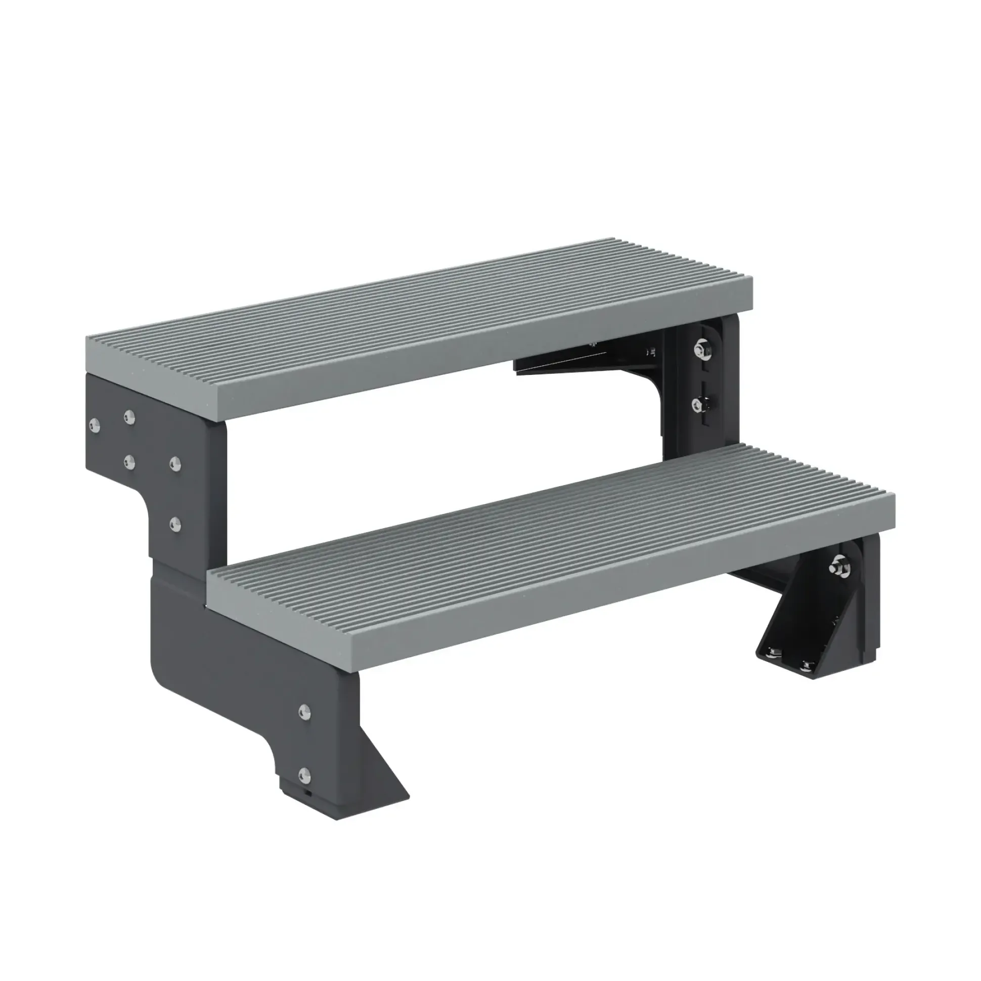 Dolle Außentreppe Trimax Gardentop 2 Stufen 80 cm ohne Geländer grau