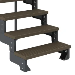Dolle Außentreppe Trimax Gardentop 2 Stufen 80 cm inkl. einseitigem Geländer dunkelbraun