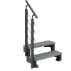 Dolle Außentreppe Trimax Gardentop 2 Stufen 80 cm inkl. einseitigem Geländer grau