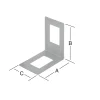 Dolle Bücherstütze alugrau 120 x 130 x 80 mm