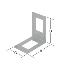 Dolle Bücherstütze alugrau 120 x 130 x 80 mm