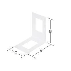 Dolle Bücherstütze weiß 120 x 130 x 80 mm