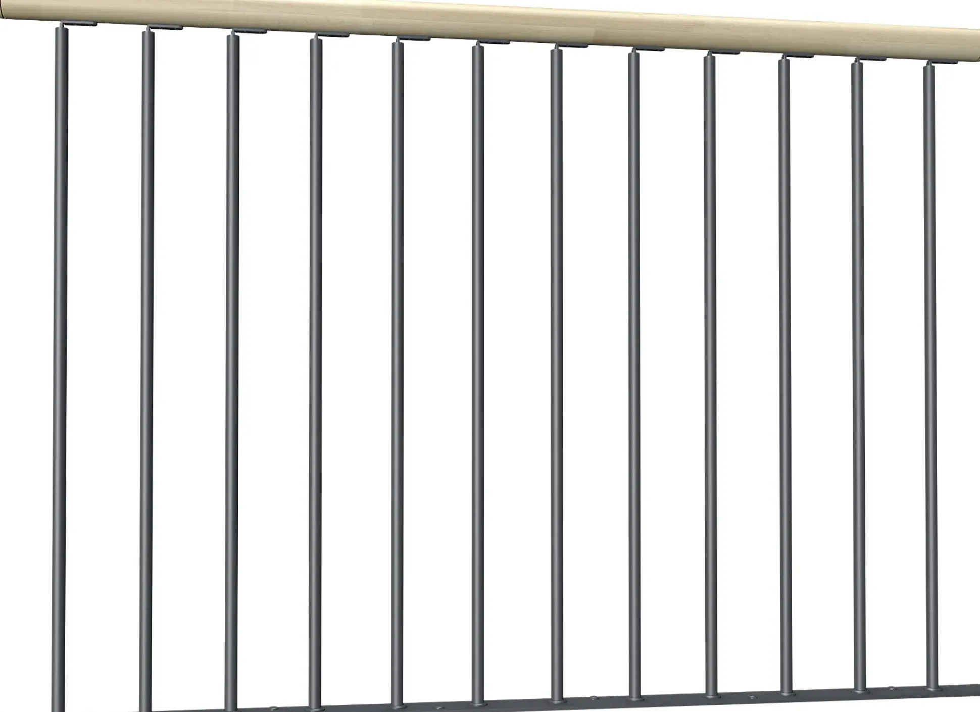Dolle Brüstungsgeländer für Spindeltreppe Winnipeg Handlauf Buche 150 cm