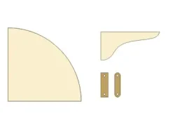 Dolle Eckboden-Set Classic 20 x 20 cm 19 mm leimholz