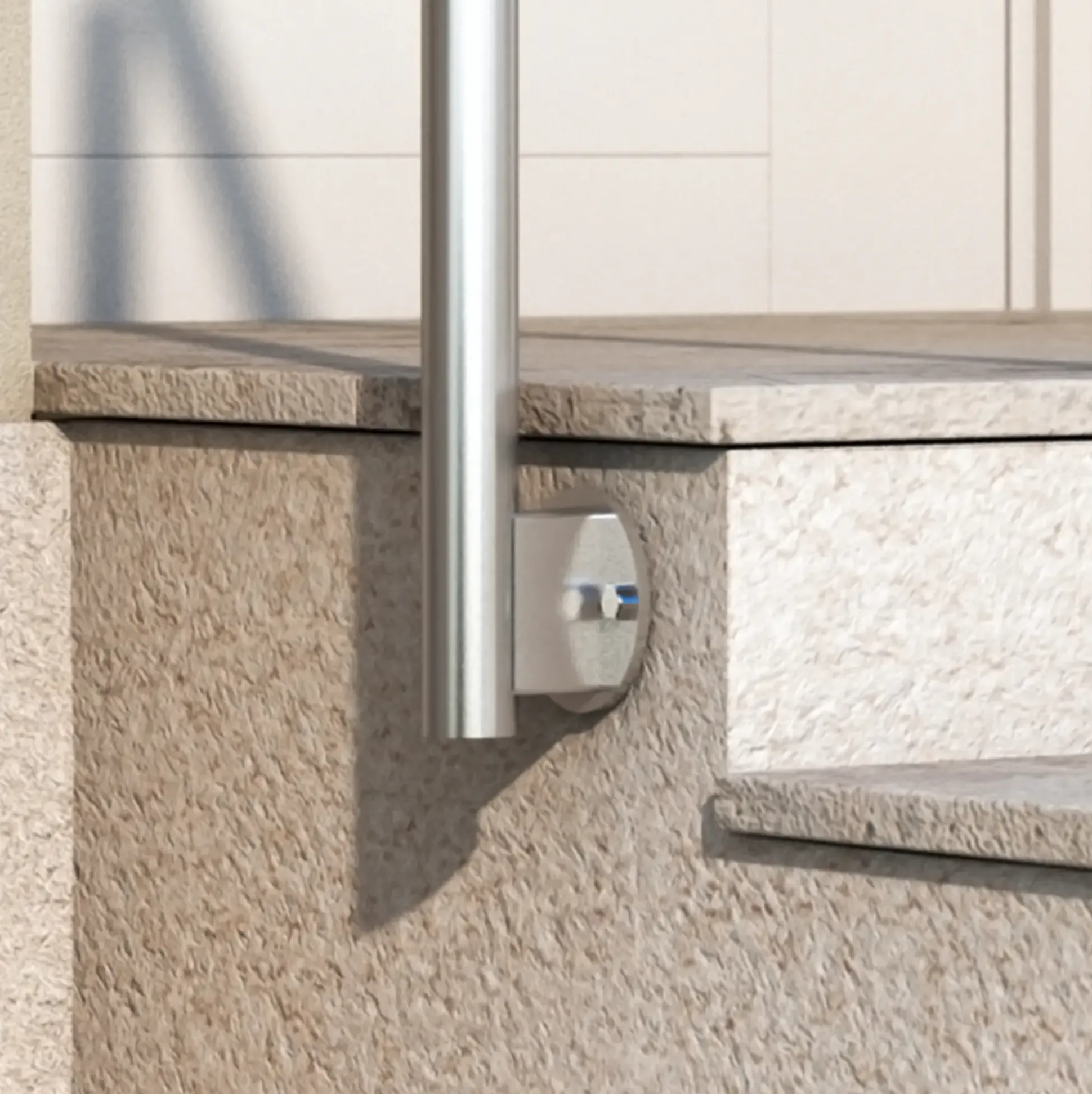 DOLLE Eingangsgeländer PS 513 Edelstahl 150 cm 2 Pfosten