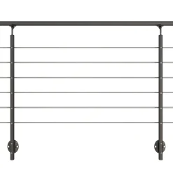 DOLLE Geländer-Komplettset, Alu anthrazit, 150 cm seitliche Befestigung