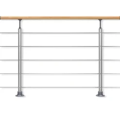 DOLLE Geländerset PS 030 Aluminium mit Buchehandlauf 150 cm