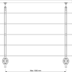 DOLLE Geländerset PS 151 Aluminium anthrazit 150 cm