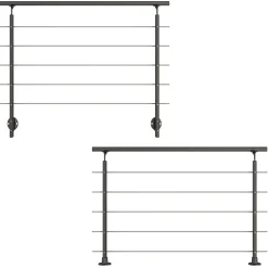 DOLLE Geländerset PS 151 Aluminium anthrazit 150 cm