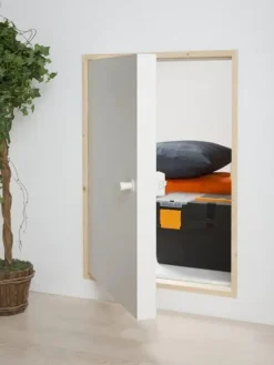 Dolle Kniestocktür Massivholzrahmen, weiß, 78 x 54 x 11,5 cm