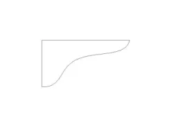 Dolle Konsole Soft 195 x 104 x 20 mm, Esche weiß