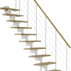 Dolle Mittelholmtreppe Boston gerade weiß 11 Stufen Eiche