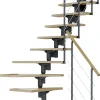 Dolle Mittelholmtreppe Boston 1/4gew. Anthrazit 11 Stufen Eiche