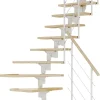 Dolle Mittelholmtreppe Boston 1/4gew. weiß 11 Stufen Buche