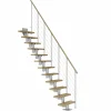 Dolle Mittelholmtreppe Dublin gerade perlgrau 11 Stufen Eiche