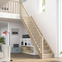 Dolle Raumspartreppen Paris gerade Buche unbehandelt inkl. Geländer
