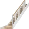Dolle Raumspartreppen Paris 1/4-gew. Buche weiß inkl. Geländer