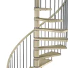 Dolle Spindeltreppe Winnipeg Buche geölt Ø 140 cm Metallteile grau