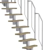 Dolle Systemtreppe Davos 11 Eichestufen Geschosshöhe von 222-276 cm