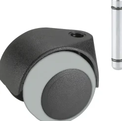 Doppelrolle Ø 40 mm für empfindliche Böden mit Stift Tragkr. 30 kg