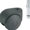 Doppelrolle Ø 50 mm für normale Böden mit Gewindestift Tragkr. 30 kg