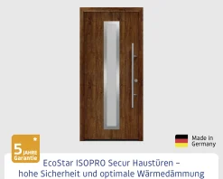 EcoStar Haustür ISOPRO Secur IPS 700S RC2 dark oak 110 x 210 cm