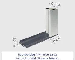 EcoStar Haustür ISOPRO Secur IPS 700S RC2 dark oak 110 x 210 cm