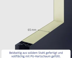 EcoStar Haustür ISOPRO Secur IPS 700S RC2 dark oak 110 x 210 cm