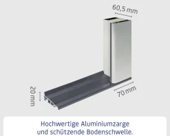 EcoStar Haustür ISOPRO Secur IPS 770S RC2 weißaluminium 110 x 210 cm