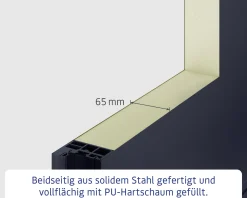EcoStar Haustür ISOPRO Secur IPS 770S RC2 golden oak 110 x 210 cm
