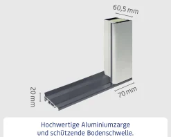 EcoStar Haustür ISOPRO Secur IPS 780S RC2 verkehrsweiß 110 x 210 cm