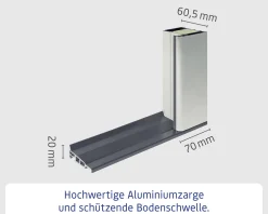 EcoStar Haustür ISOPRO Secur IPS 780S RC2 anthrazit metallic 110 x 210 cm