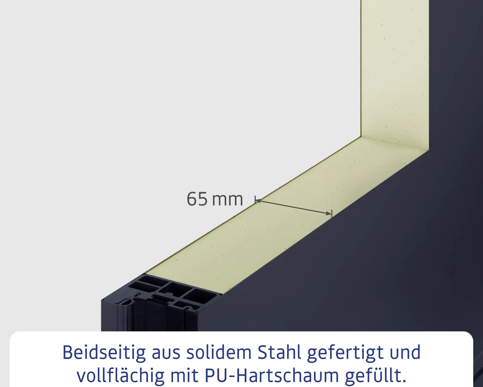 EcoStar Haustür ISOPRO Secur IPS 770S RC2 anthrazit metallic 110 x 210 cm