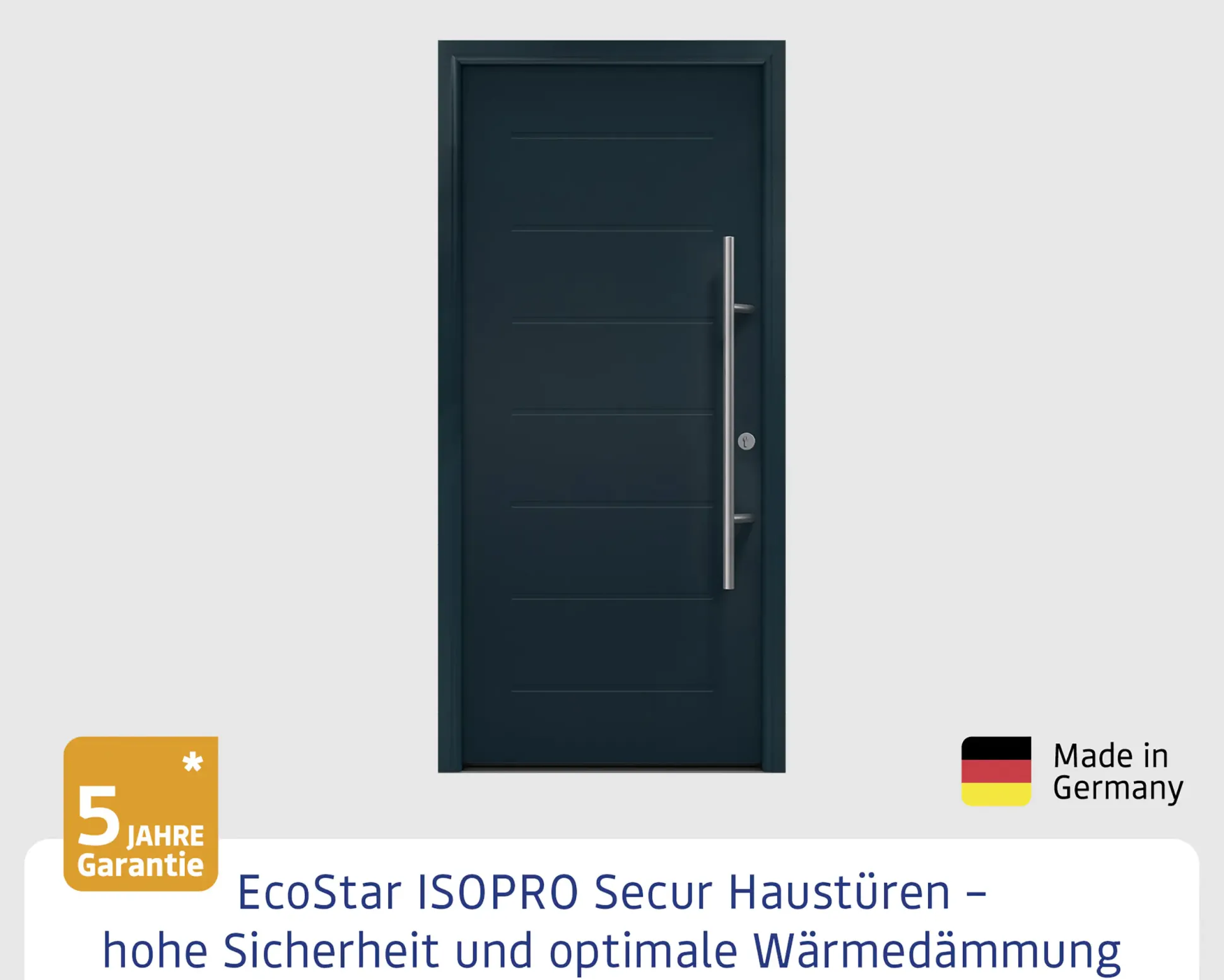 EcoStar Haustür ISOPRO Secur IPS 015 RC2 anthrazitgrau 110 x 210 cm