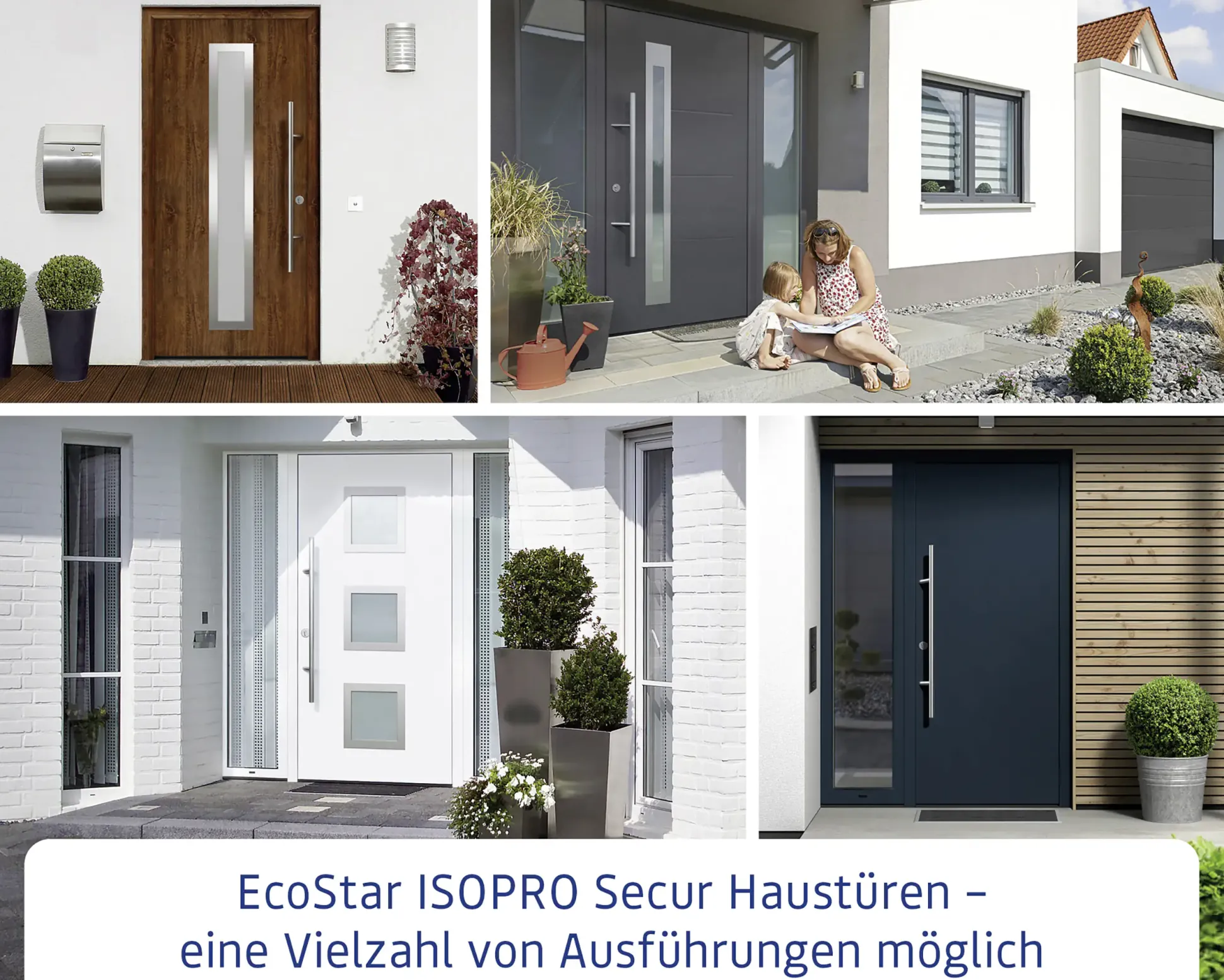EcoStar Haustür ISOPRO Secur IPS 810S RC2 dark oak 110 x 210 cm