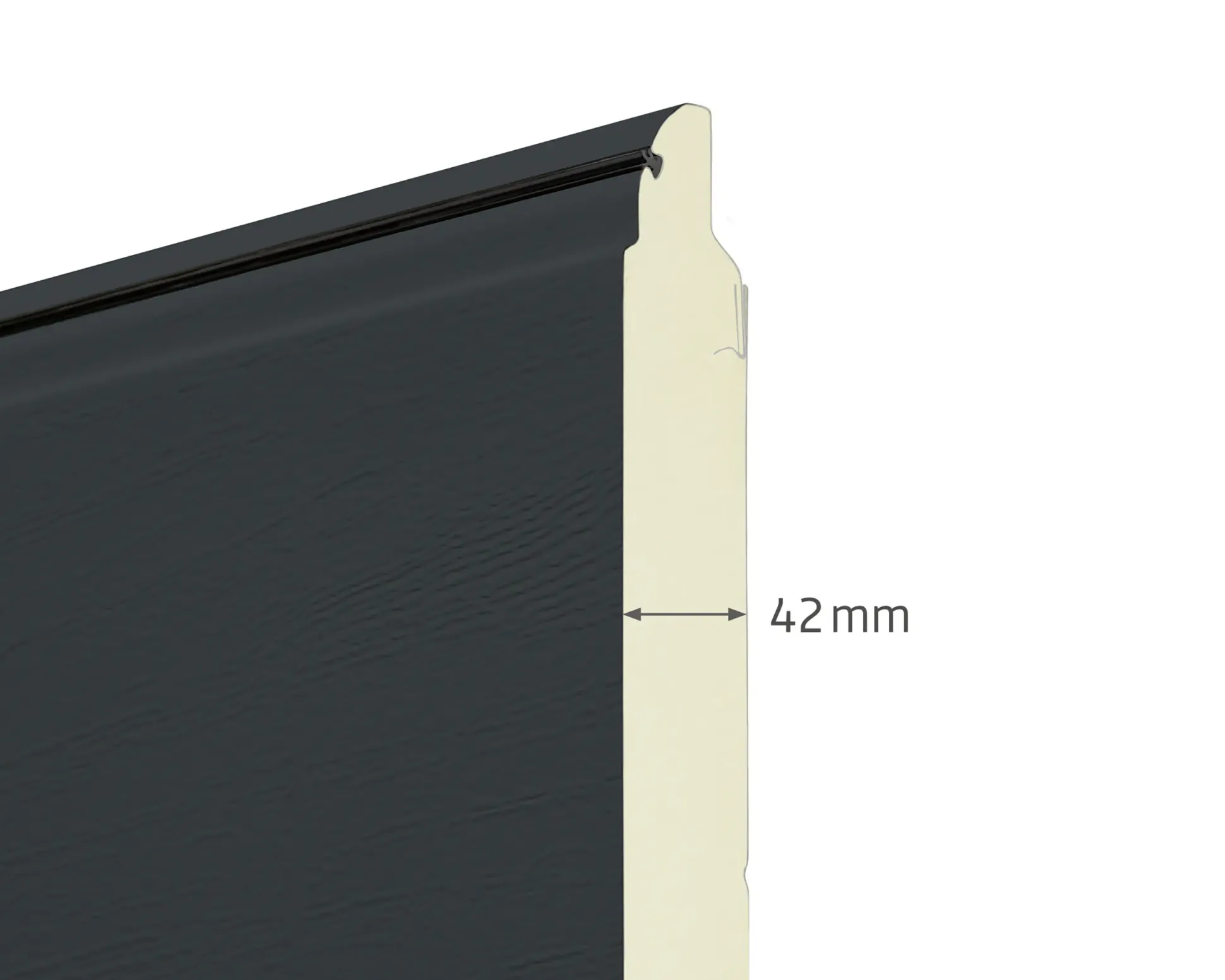 EcoStarMatic Garagen-Sektionaltor 237,5 x 212,5 cm anthrazitgrau Inkl. Torantrieb Liftronic 700