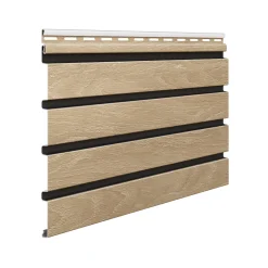Fassadenverkleidung PVC 295 x 28,3 cm eiche/schwarz