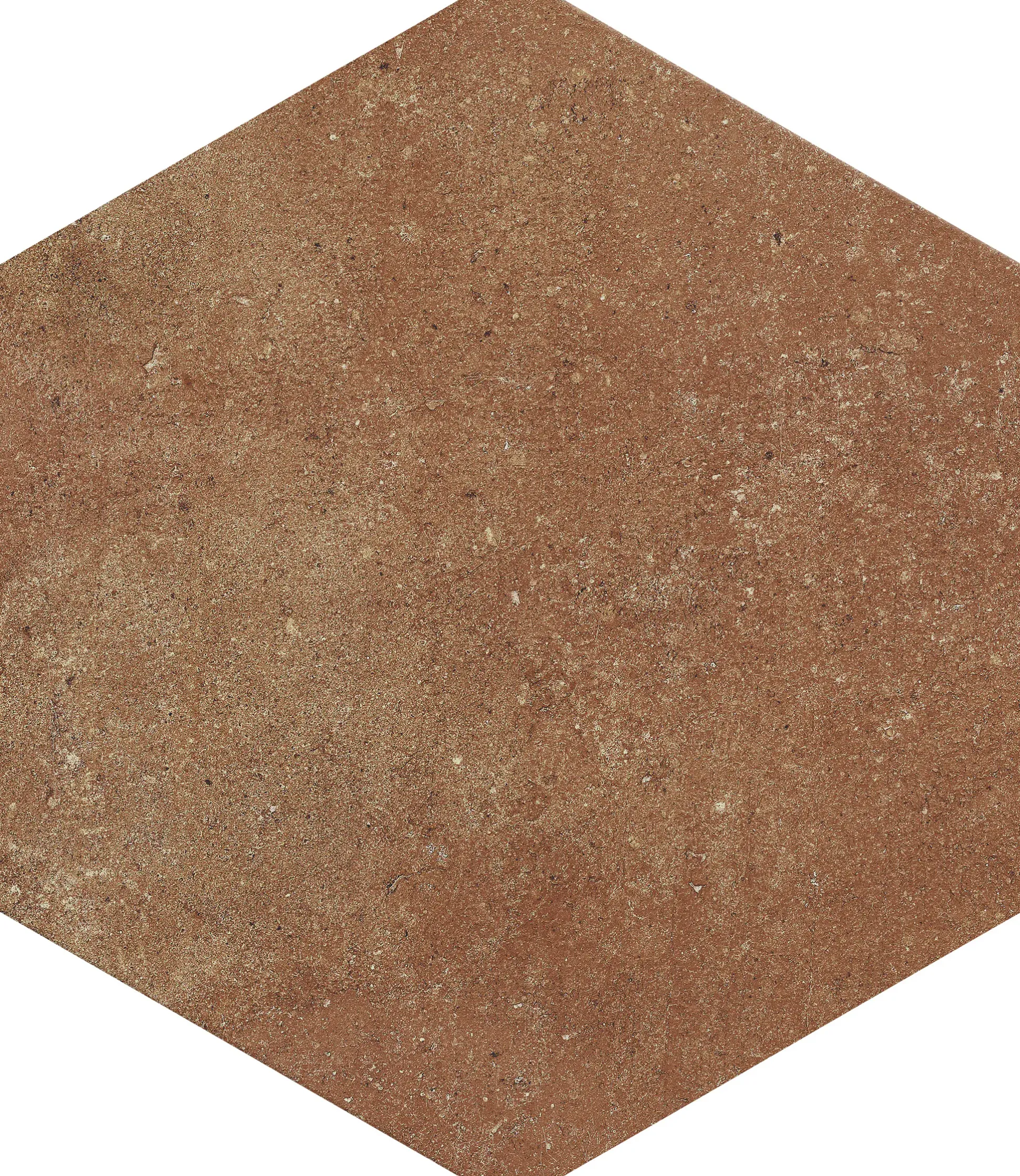 Feinsteinzeug Hexagon Folk Cotto 21,5 x 25 cm braun