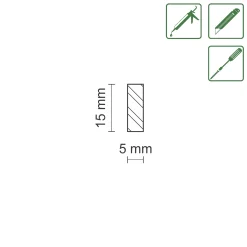 FN Neuhofer Balsa Leiste 100 cm 15 x 5 mm Balsa